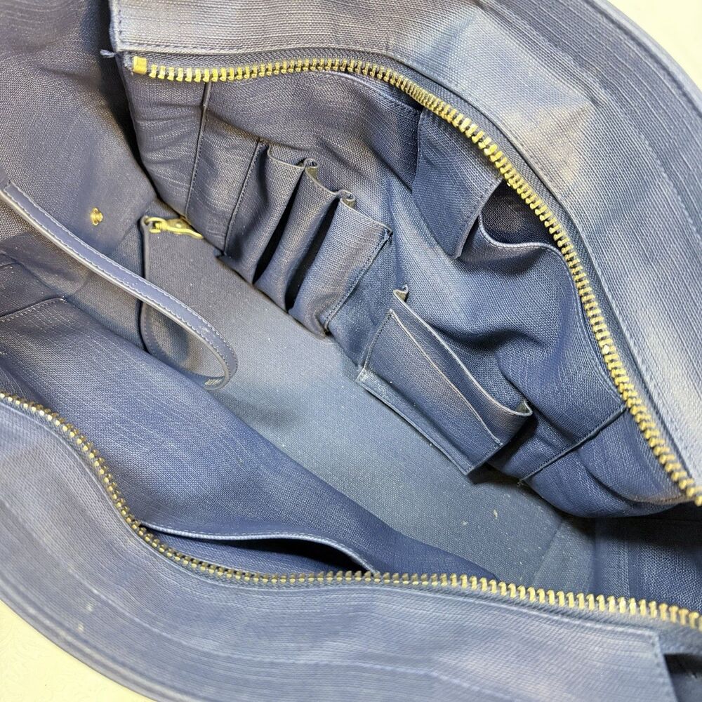 Dagne Dover Signature Navy Tote READ DAMAGE - Picture 15 of 16